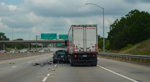 18 wheeler crash into car in Dallas, Texas.
