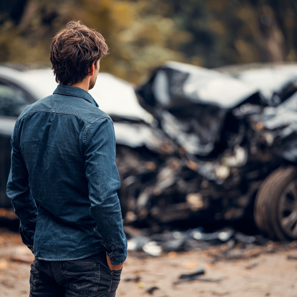 Scene of Texas auto accident