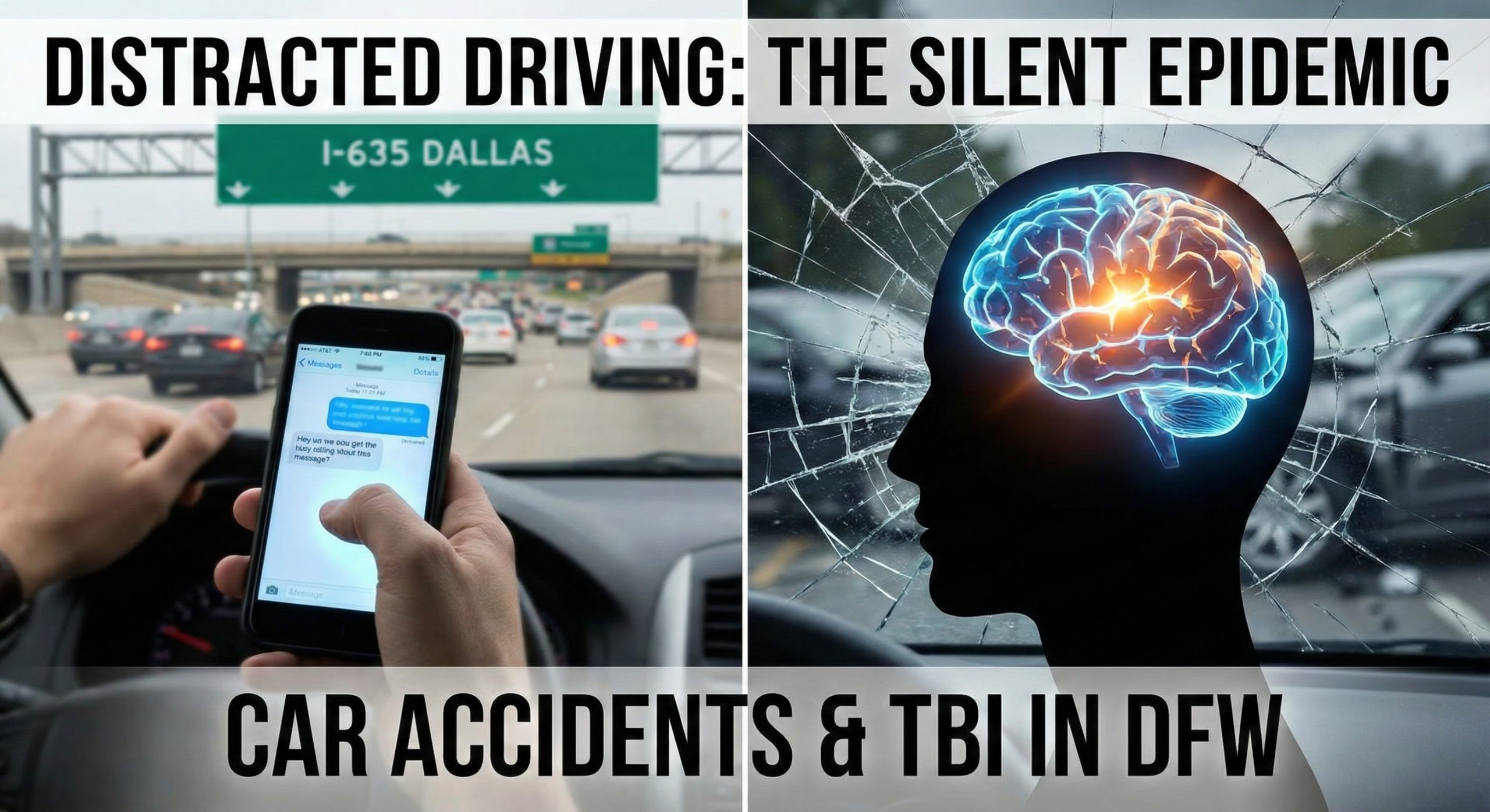 Distracted Driving Car Accidents Leading to Traumatic Brain Injury in DFW